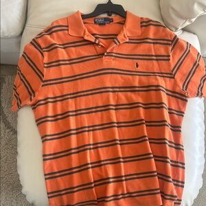 Polo by Ralph Lauren Orange Striped Men's Shirt